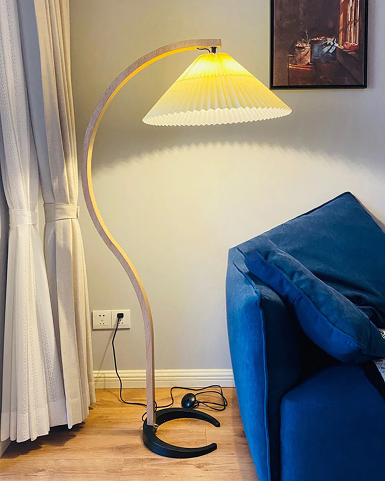 WOMO Pleated Gooseneck Floor Lamp-WM7013 - Image 24