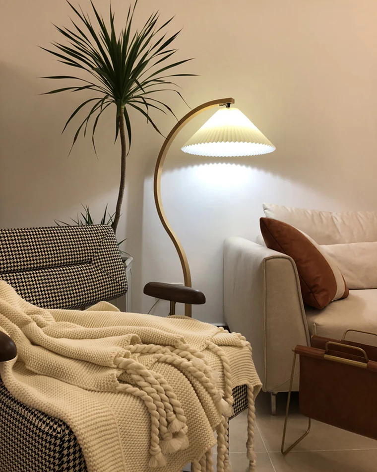 WOMO Pleated Gooseneck Floor Lamp-WM7013 - Image 25
