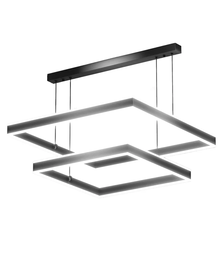 WOMO Tiered Black Square Chandelier-WM2016 - Image 15