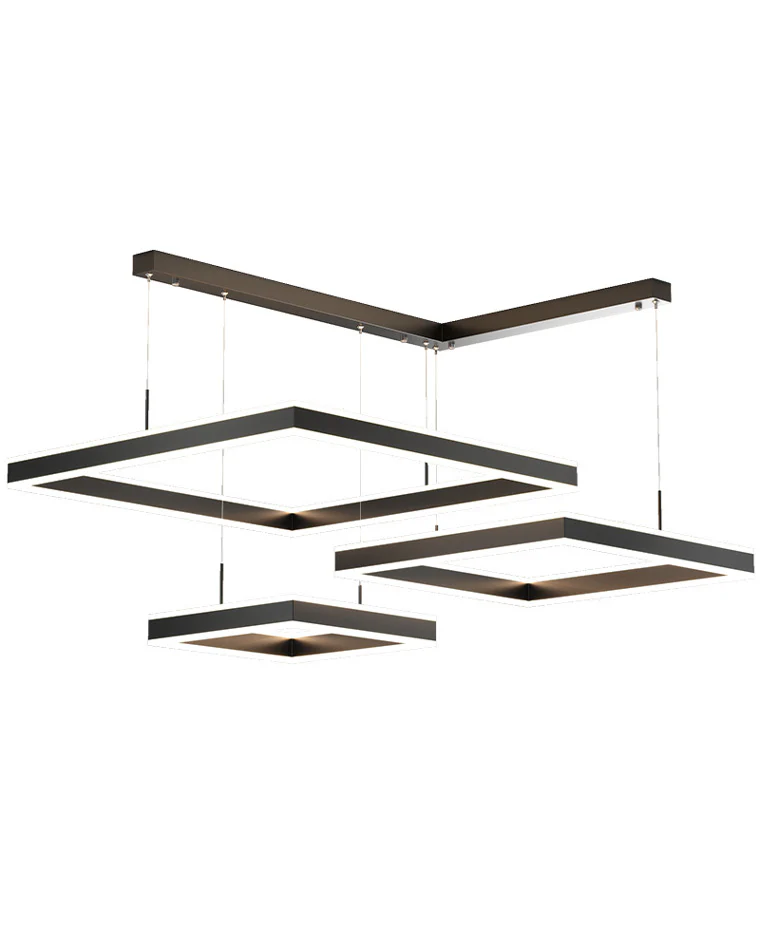 WOMO Tiered Black Square Chandelier-WM2016 - Image 18