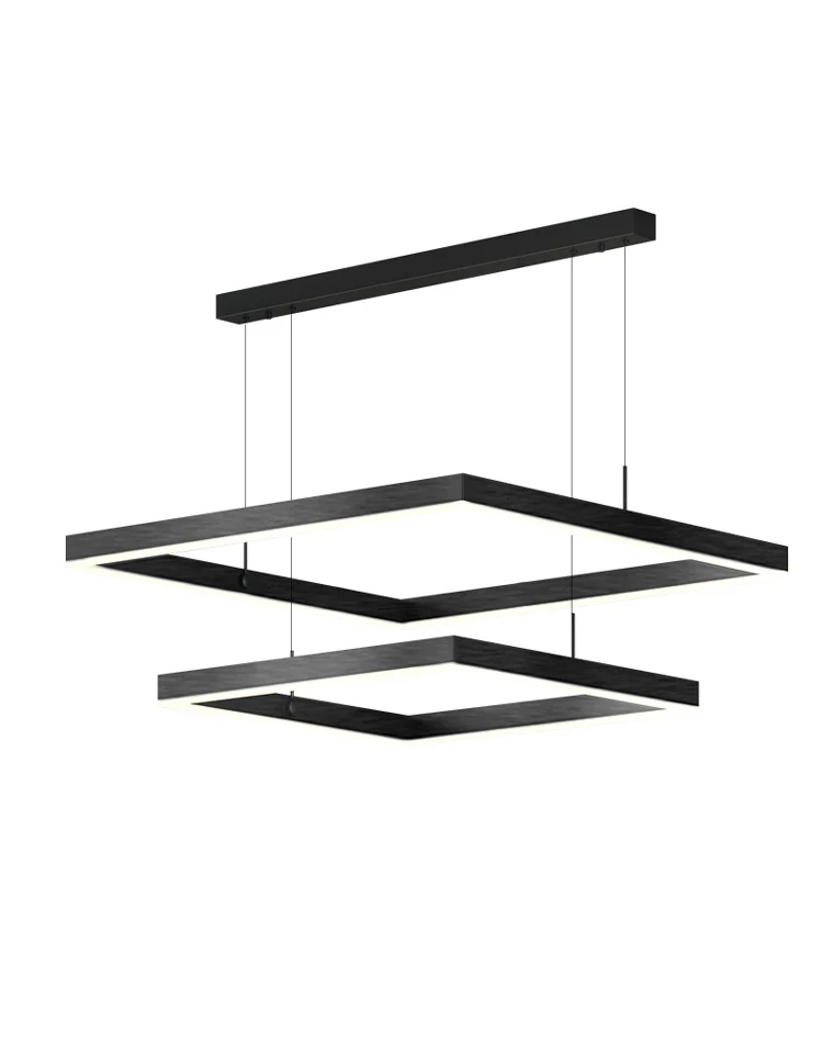 WOMO Tiered Black Square Chandelier-WM2016 - Image 19