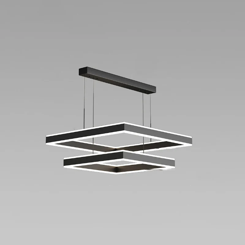 WOMO Tiered Black Square Chandelier-WM2016 - Image 26