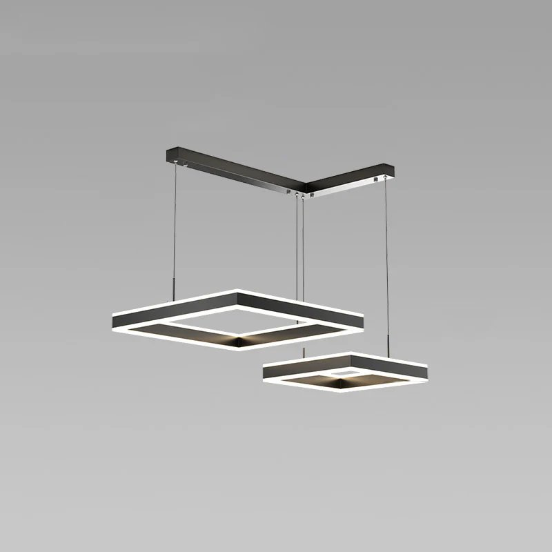 WOMO Tiered Black Square Chandelier-WM2016 - Image 32