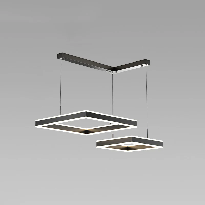WOMO Tiered Black Square Chandelier-WM2016 - Image 34