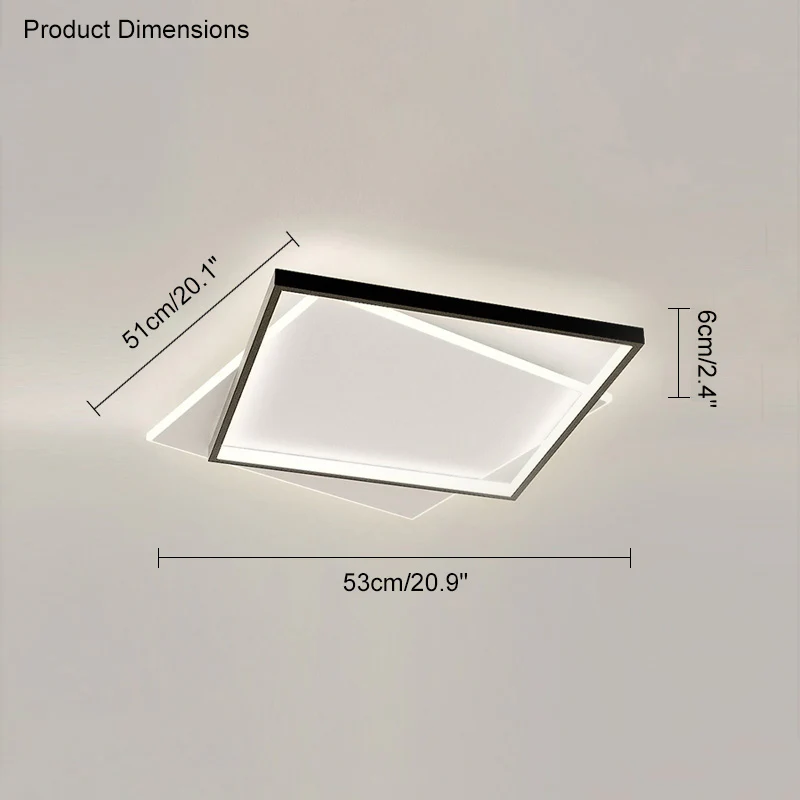 WOMO Flat Square Ceiling Light-WM1011 - Image 25