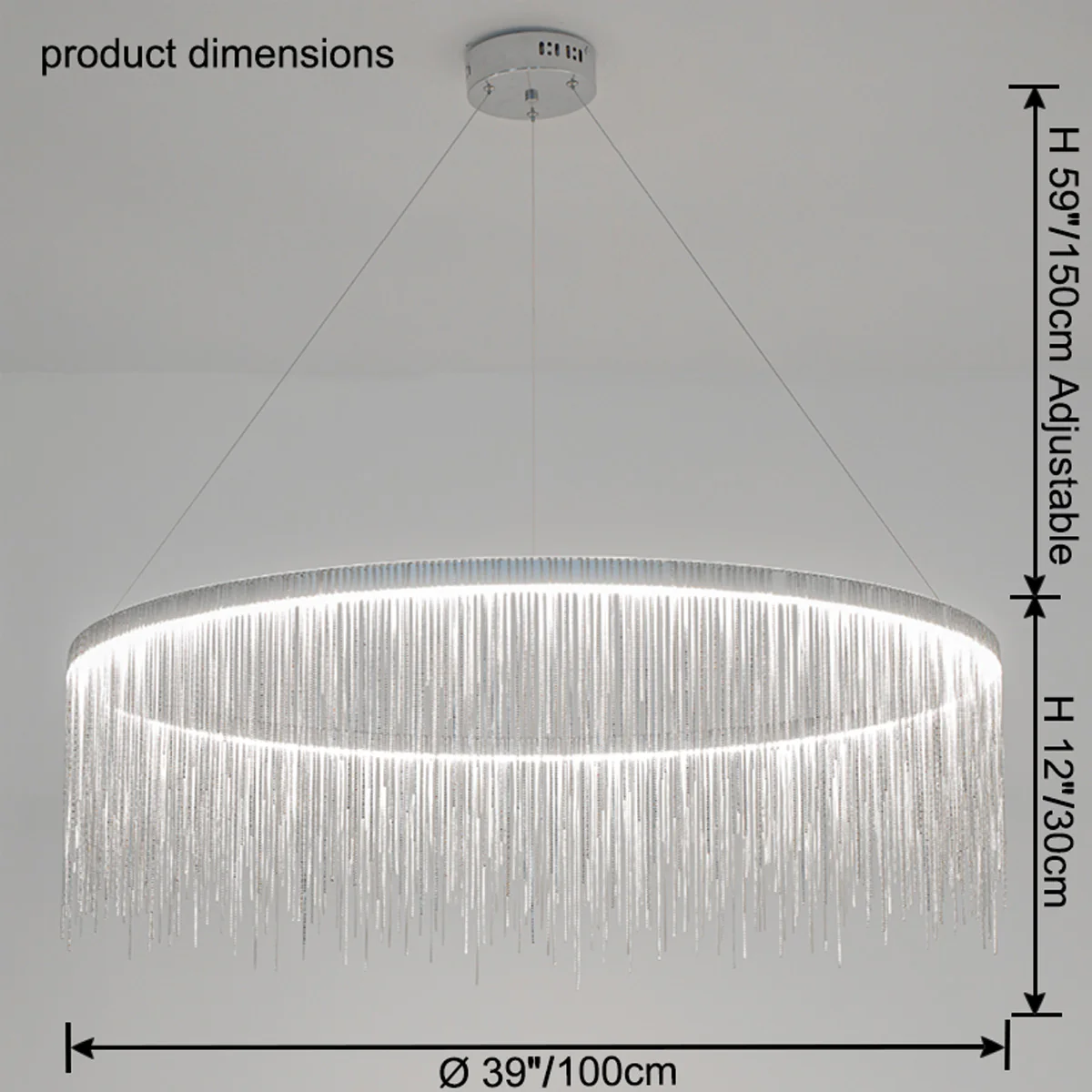 WOMO Fringe Round Chandelier-WM2062a - Image 37