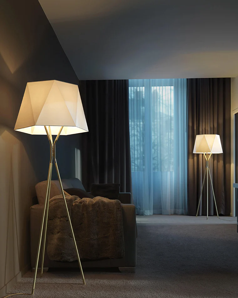 WOMO Faceted Tripod Floor Lamp-WM7004 - Image 11