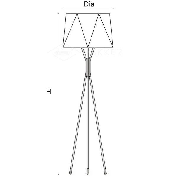 WOMO Faceted Tripod Floor Lamp-WM7004 - Image 22