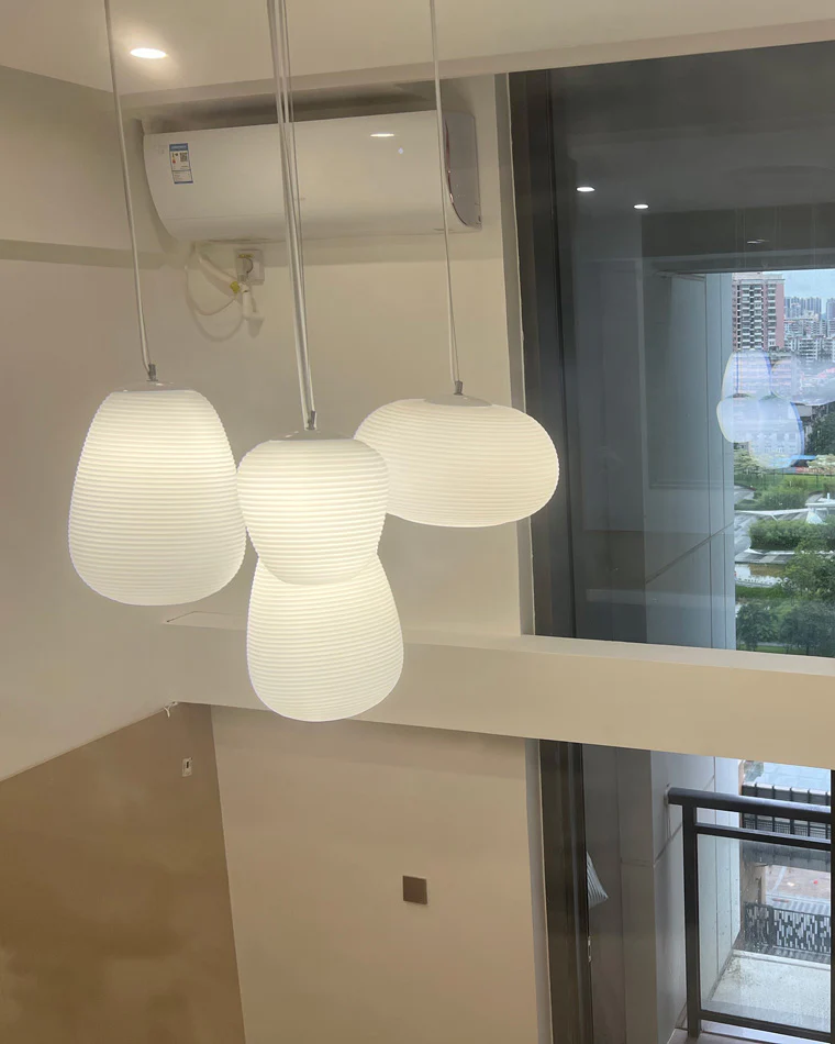 WOMO Lantern Blown Glass Pendant Light-WM2151 - Image 19