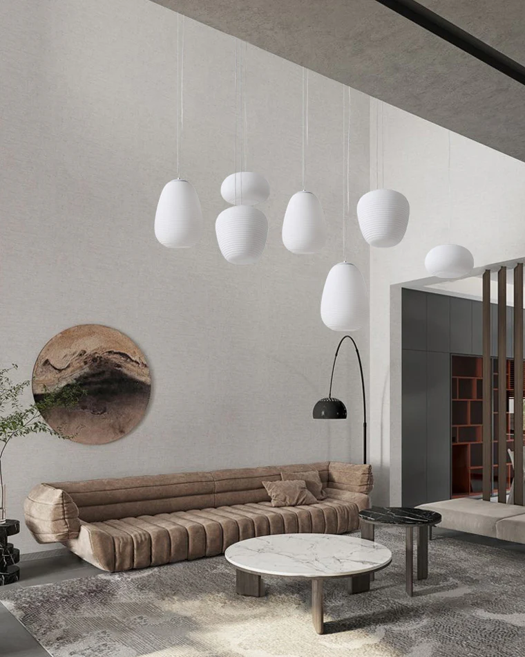 WOMO Lantern Blown Glass Pendant Light-WM2151 - Image 24