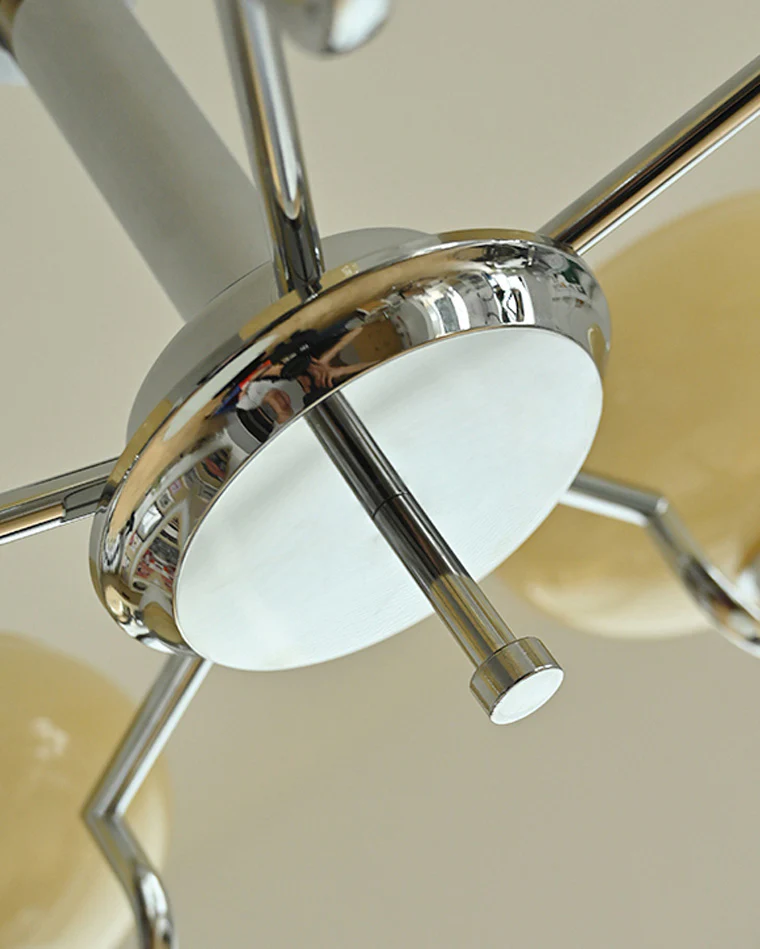 WOMO 1920s Milk Glass Chandelier-WM2301 - Image 16