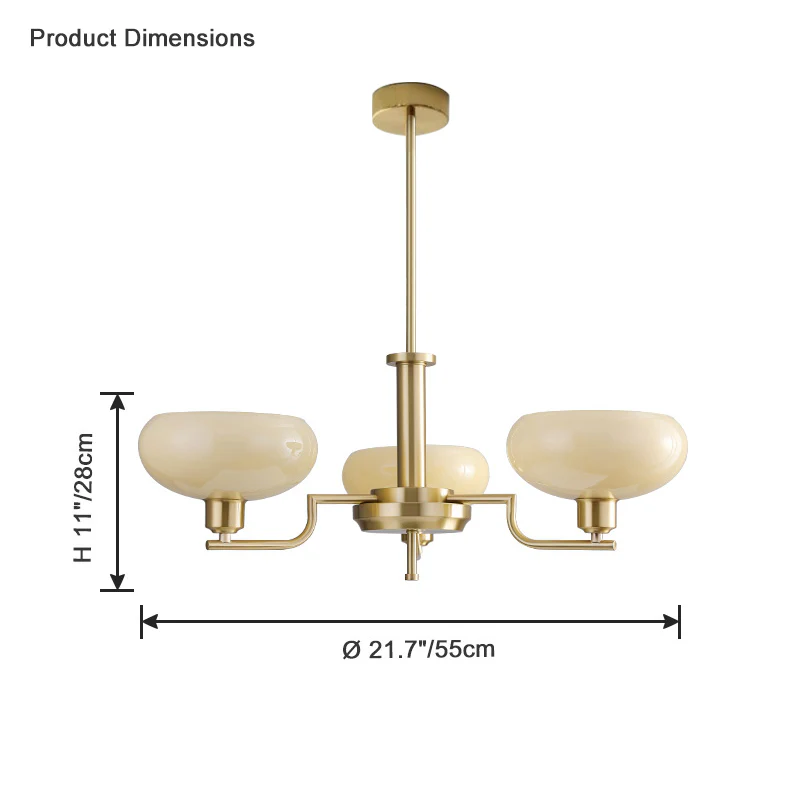 WOMO 1920s Milk Glass Chandelier-WM2301 - Image 20