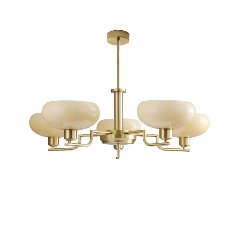 WOMO 1920s Milk Glass Chandelier-WM2301 - Image 21