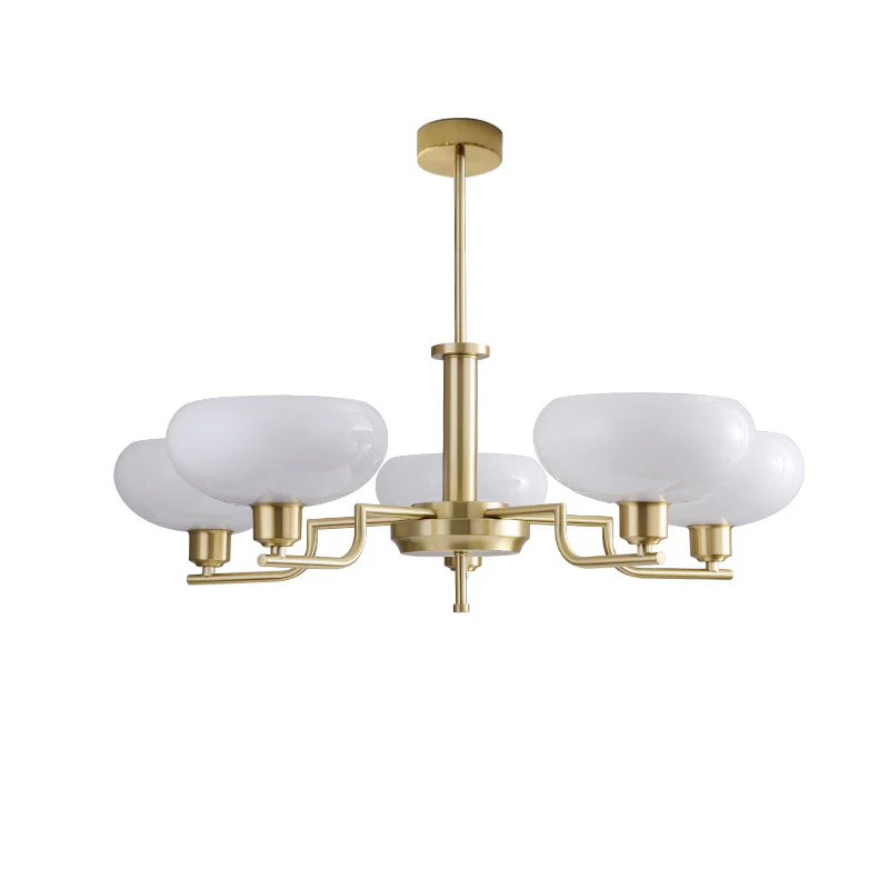 WOMO 1920s Milk Glass Chandelier-WM2301 - Image 23
