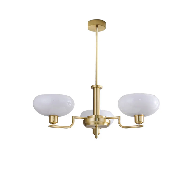 WOMO 1920s Milk Glass Chandelier-WM2301 - Image 25