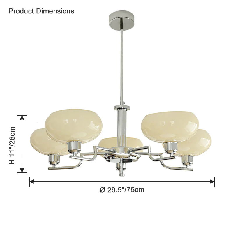 WOMO 1920s Milk Glass Chandelier-WM2301 - Image 30