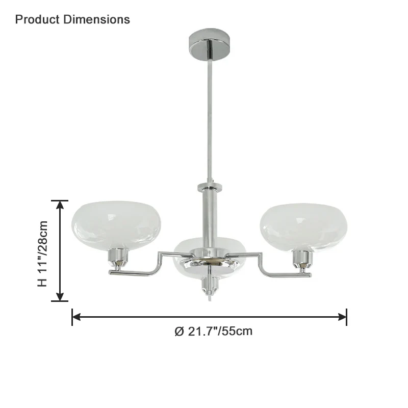 WOMO 1920s Milk Glass Chandelier-WM2301 - Image 32