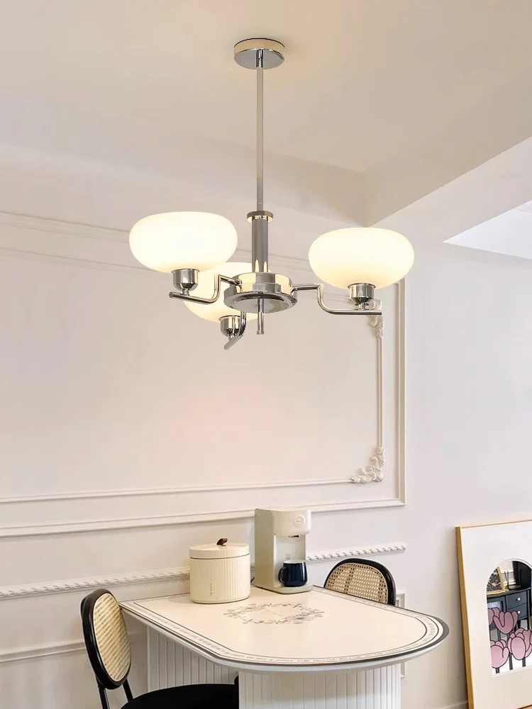 WOMO 1920s Milk Glass Chandelier-WM2301 - Image 8