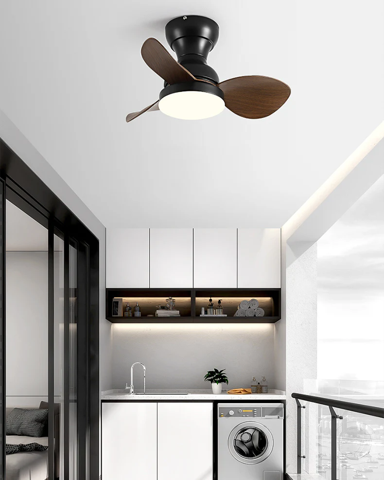 WOMO 22 Inch Small Low Profile Ceiling Fan Lamp - WM5229 - Image 2