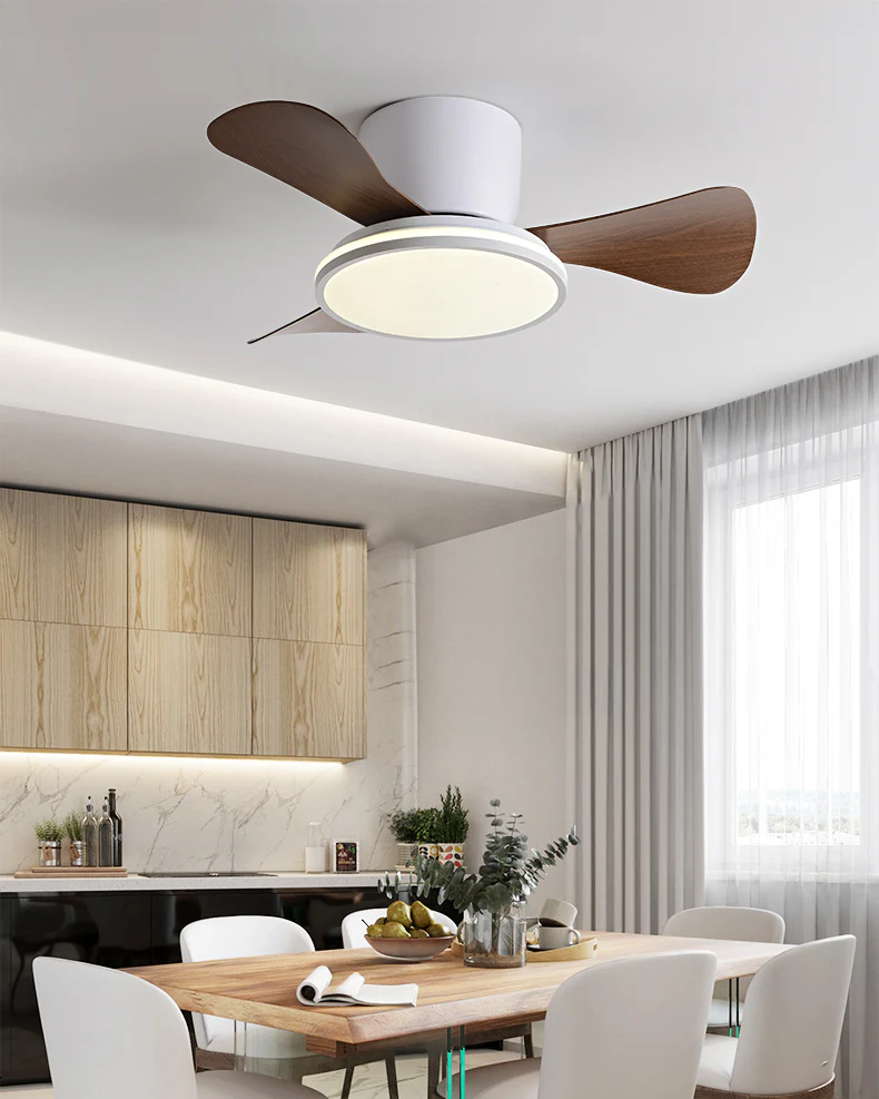 WOMO 28 Inch Small Hugger Ceiling Fan Lamp - WM5186 - Image 14