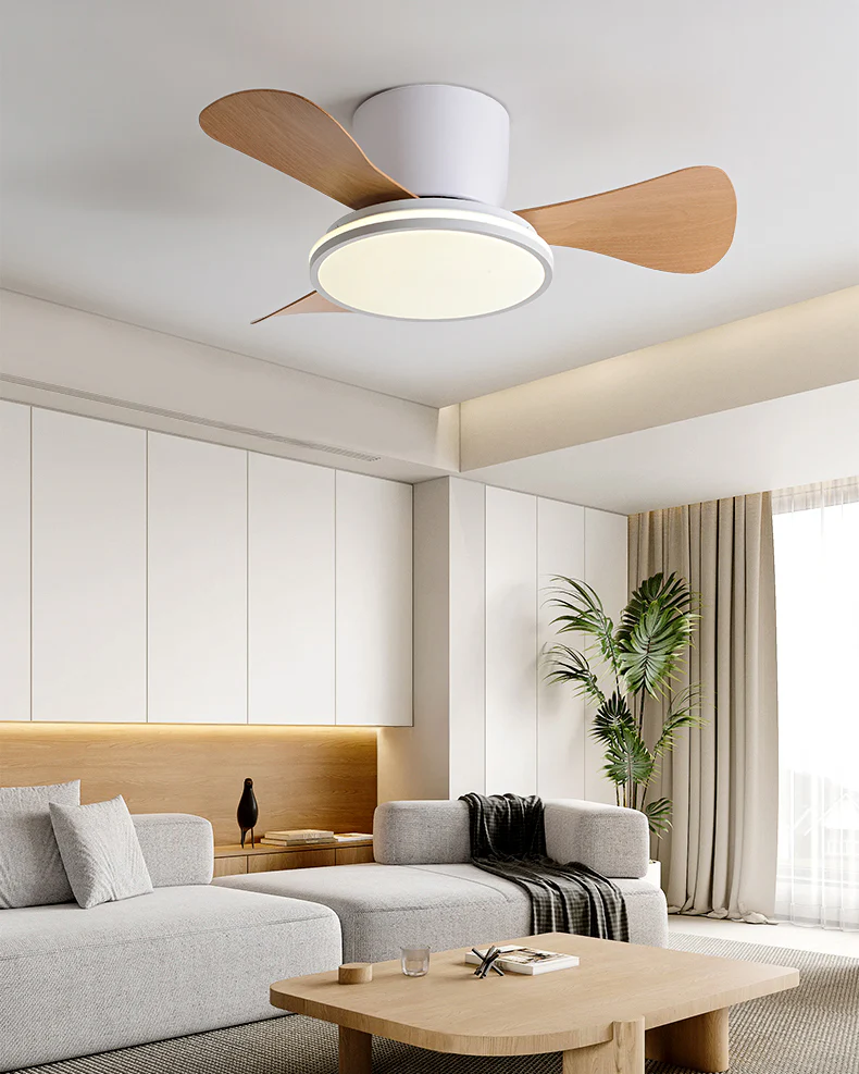 WOMO 28 Inch Small Hugger Ceiling Fan Lamp - WM5186 - Image 2