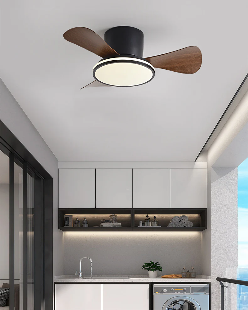 WOMO 28 Inch Small Hugger Ceiling Fan Lamp - WM5186 - Image 6