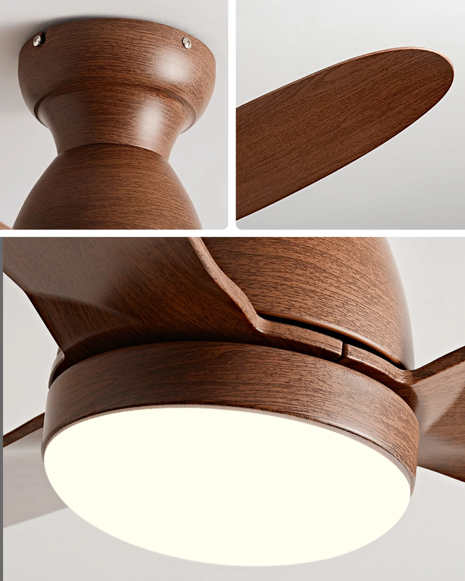WOMO 3 Blade Low Profile Ceiling Fan Lamp - WM5251 - Image 16