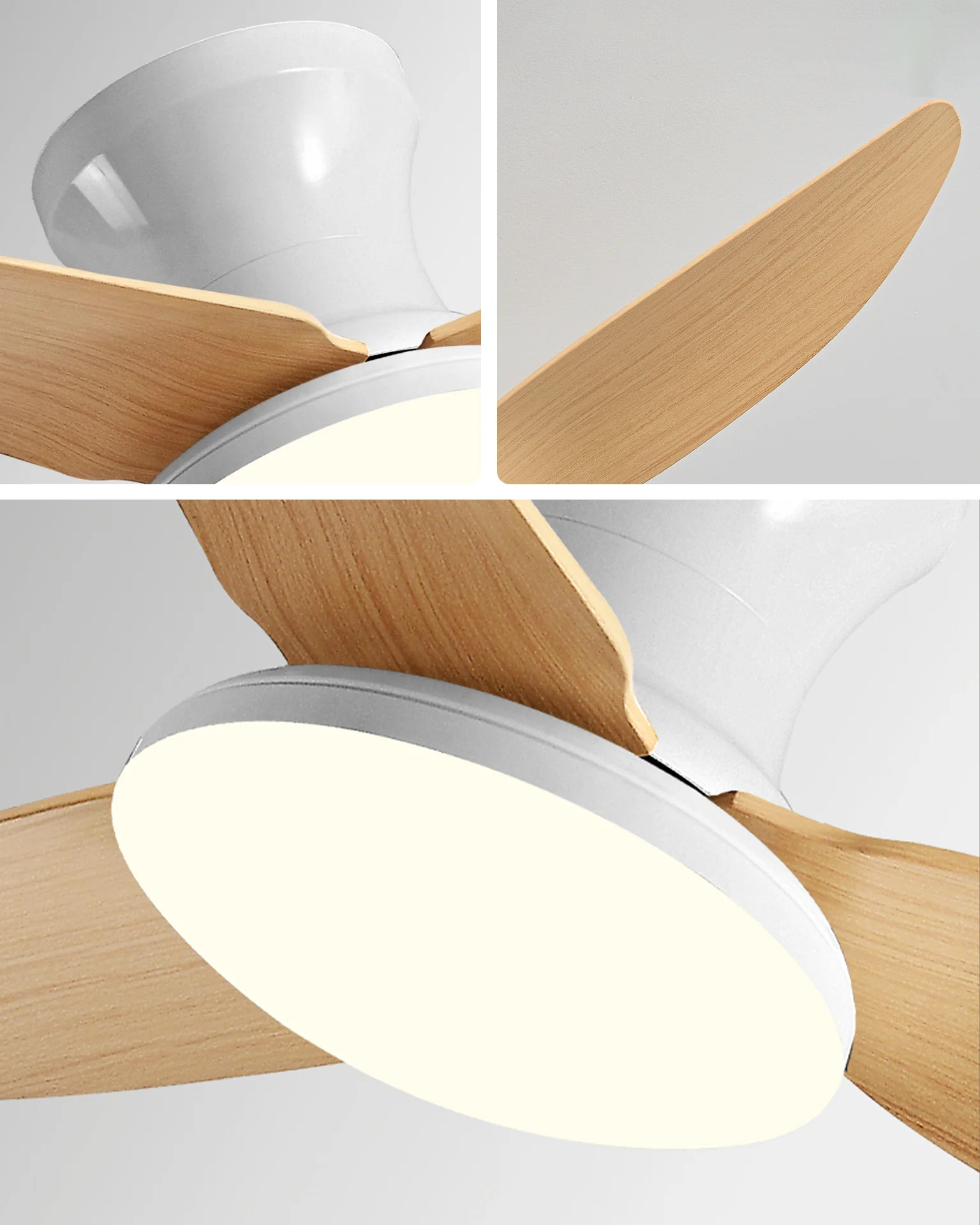 WOMO 3 Blade Low Profile Ceiling Fan Lamp - WM5261 - Image 7