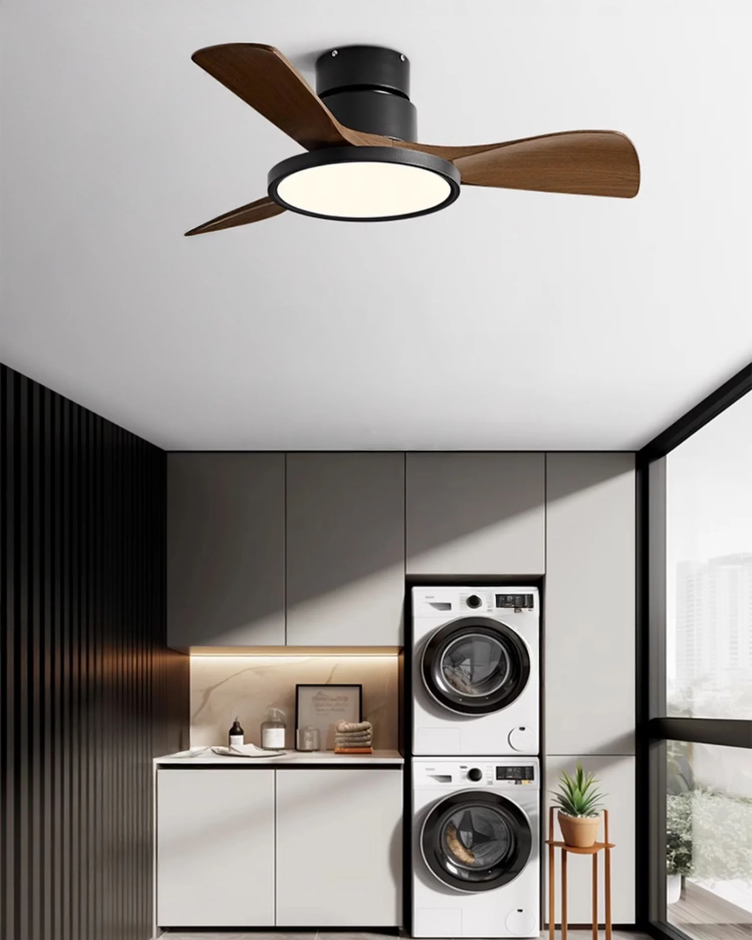 WOMO 3 Blade Low Profile Ceiling Fan Lamp - WM5170 - Image 2