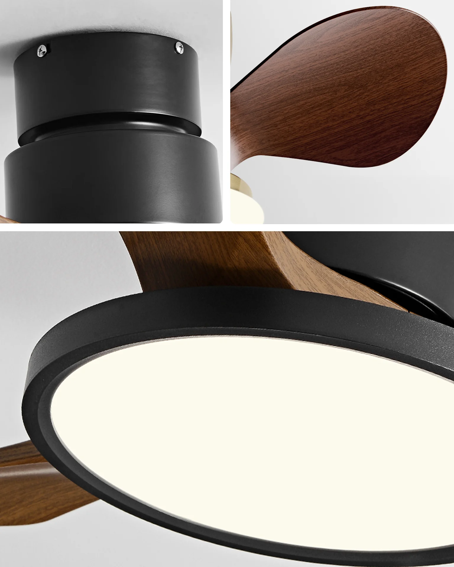 WOMO 3 Blade Low Profile Ceiling Fan Lamp - WM5170 - Image 7