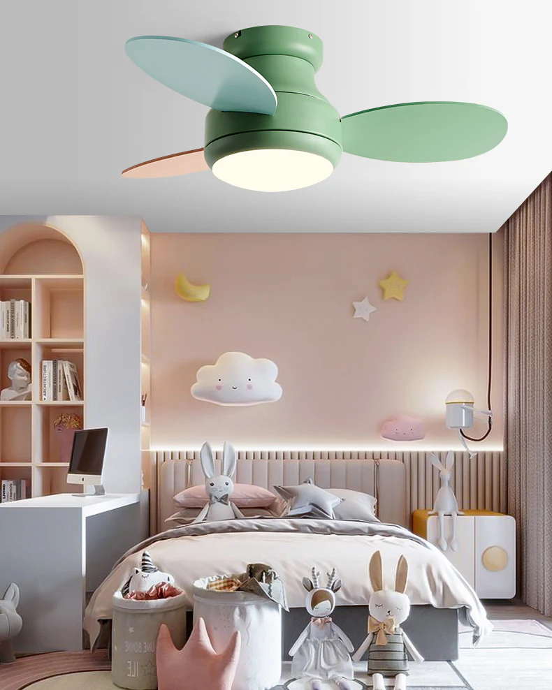 WOMO 38 Inch Children Low Profile Ceiling Fan Lamp-WM5220 - Image 13