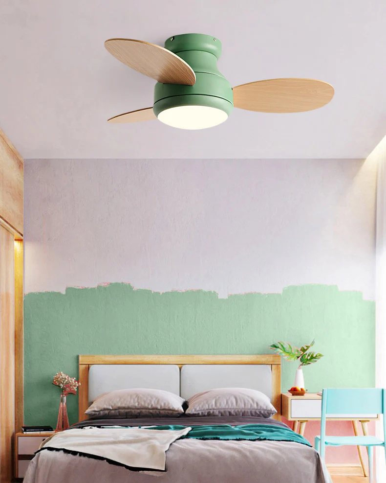 WOMO 38 Inch Children Low Profile Ceiling Fan Lamp-WM5220 - Image 2