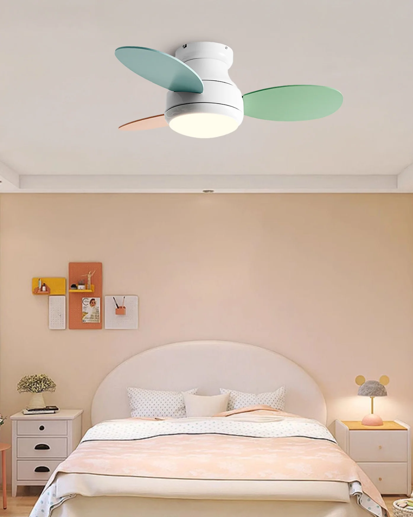 WOMO 38 Inch Children Low Profile Ceiling Fan Lamp-WM5220 - Image 3