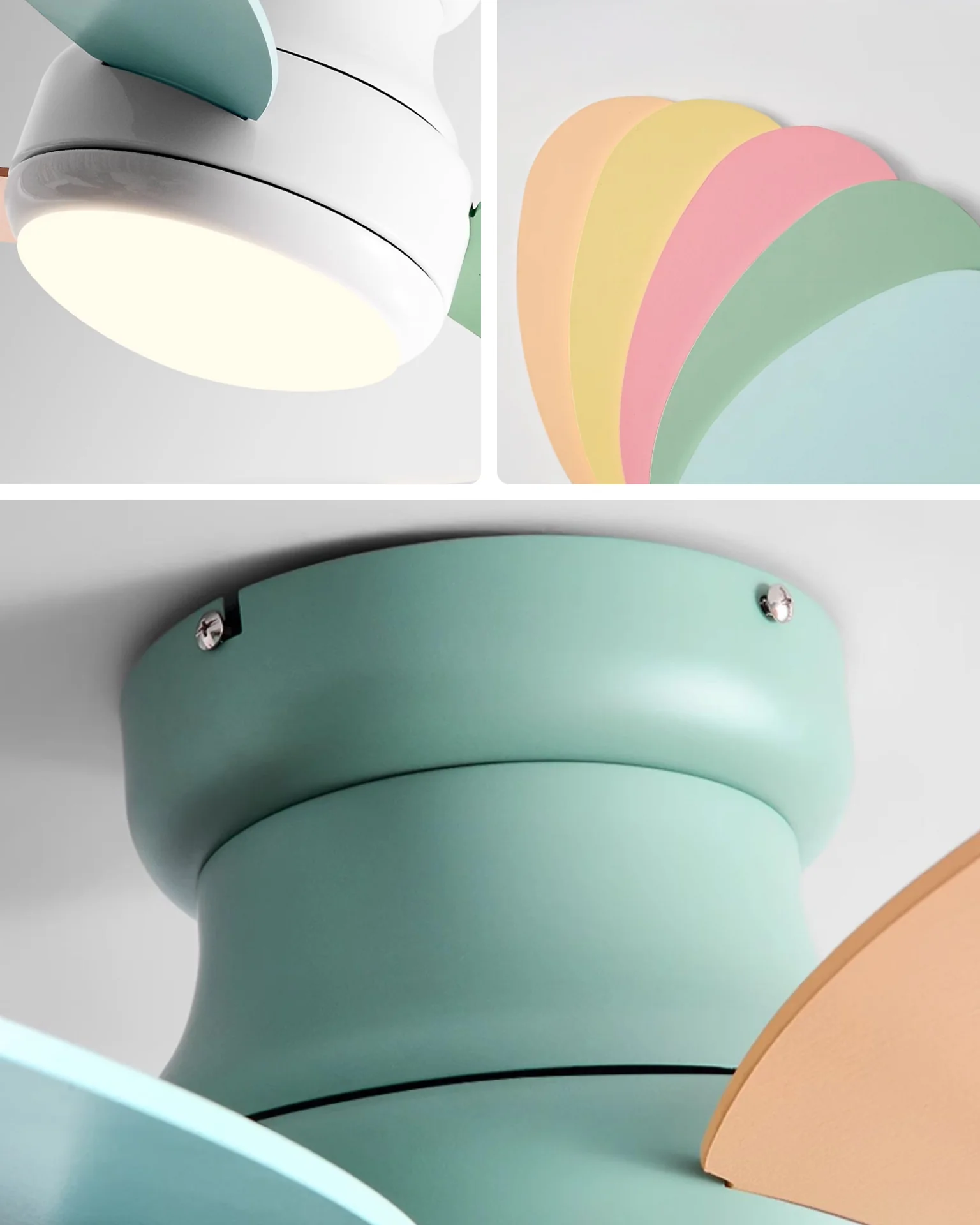 WOMO 38 Inch Children Low Profile Ceiling Fan Lamp-WM5220 - Image 5