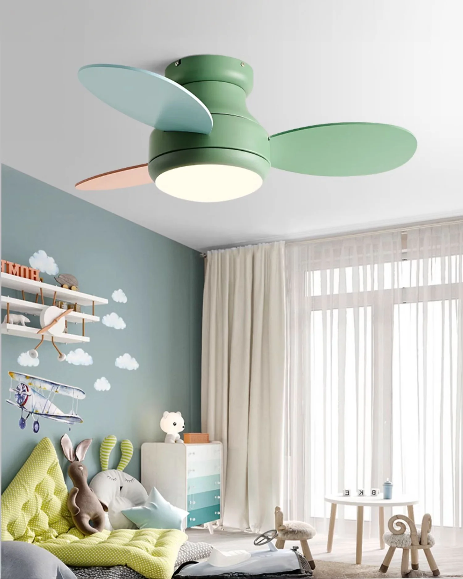 WOMO 38 Inch Children Low Profile Ceiling Fan Lamp-WM5220 - Image 6