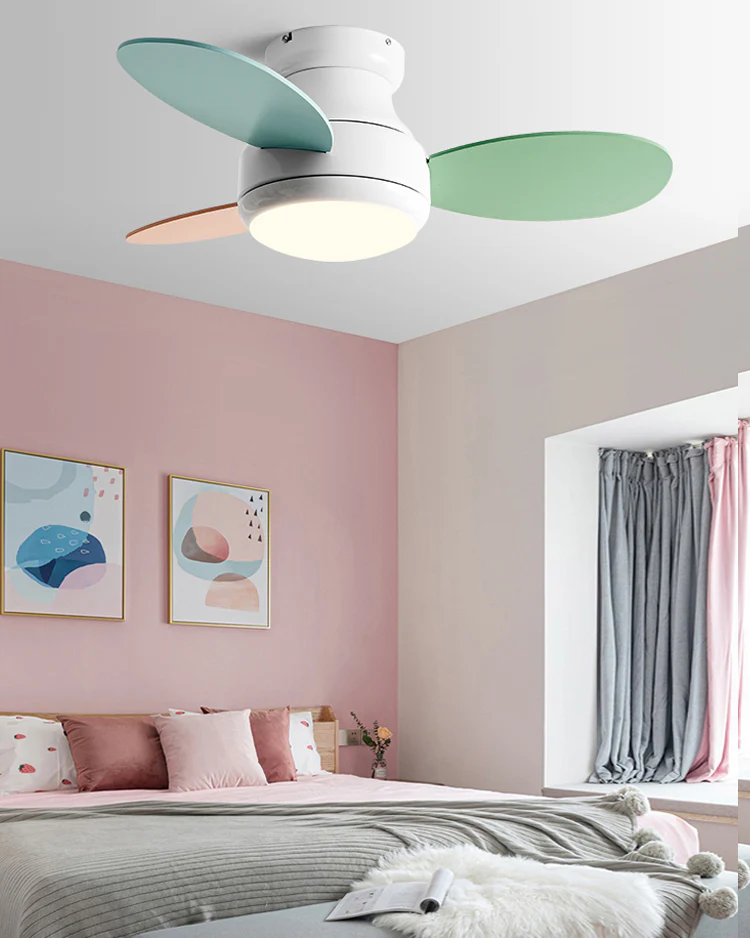 WOMO 38 Inch Children Low Profile Ceiling Fan Lamp-WM5220 - Image 9