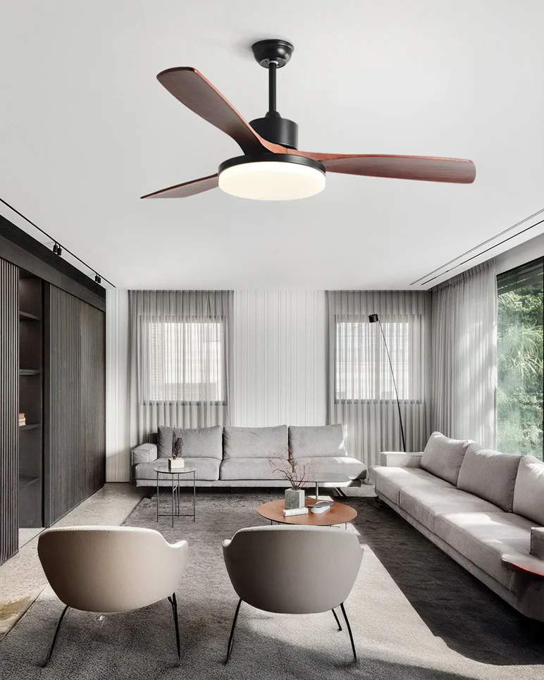 WOMO 42" Wood-look Ceiling Fan Lamp - WM5154 - Image 5