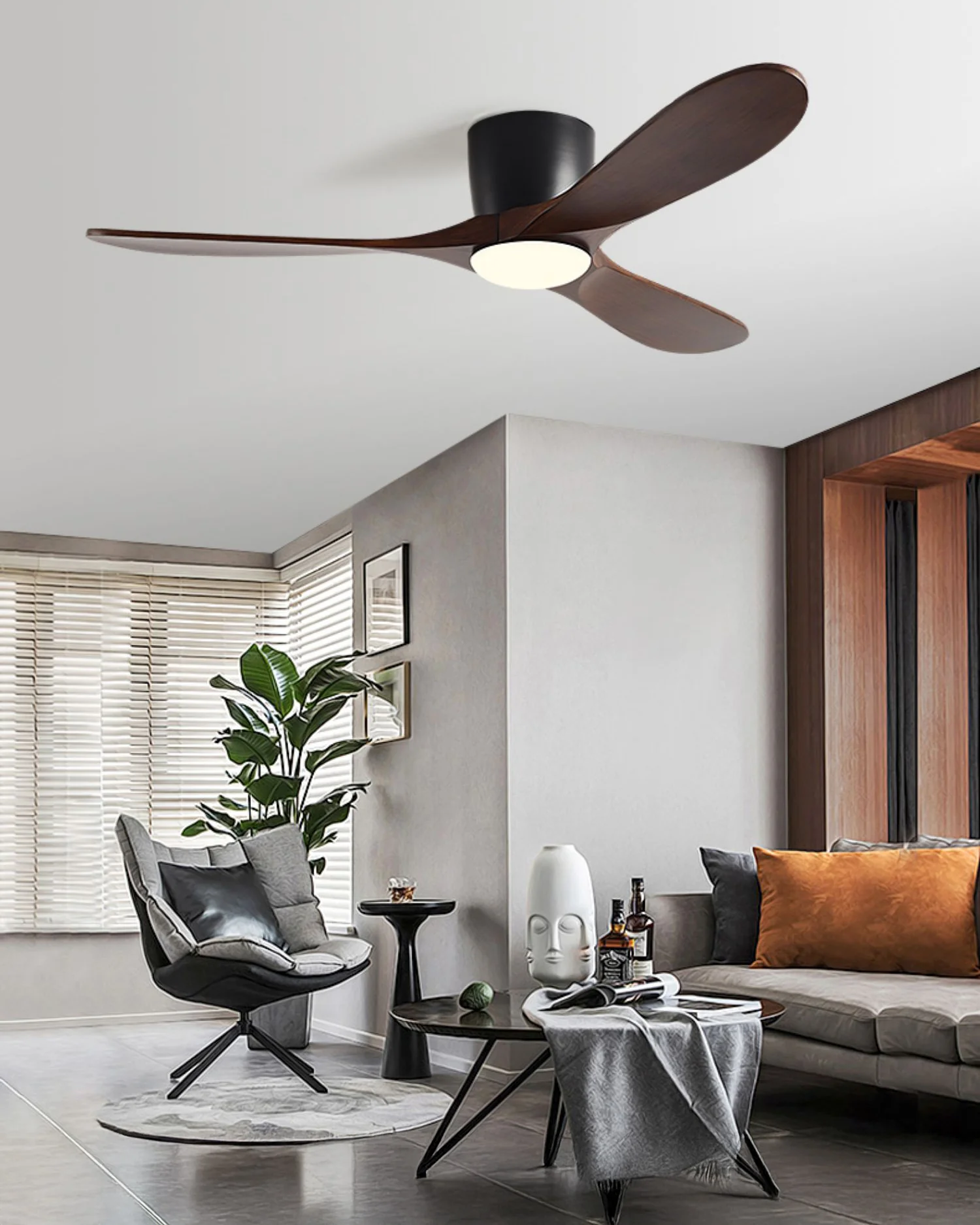 WOMO 42 Inch Low Profile Ceiling Fan Lamp-WM5223 - Image 4