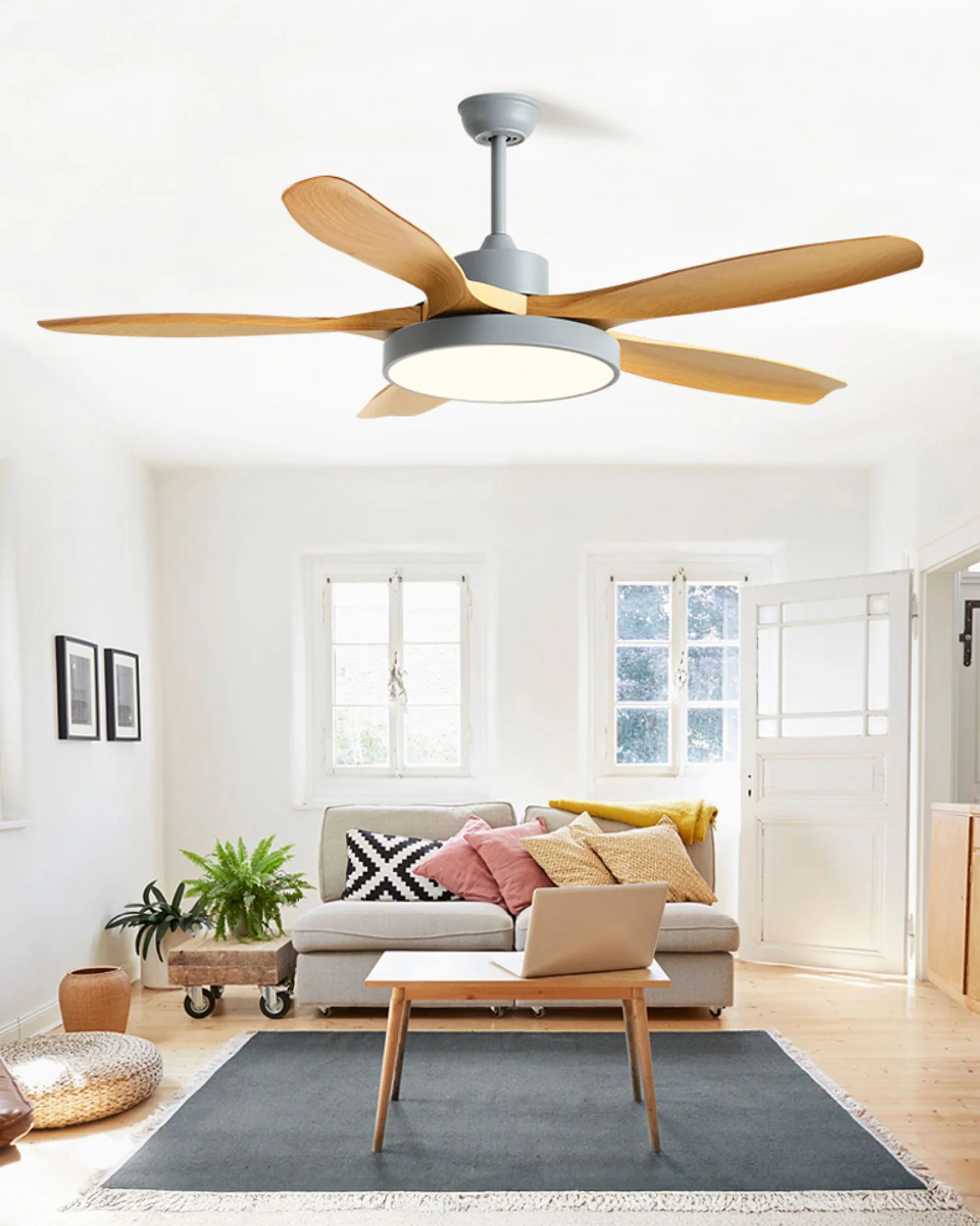 WOMO 5 Blade Ceiling Fan Lamp - WM5245b - Image 6