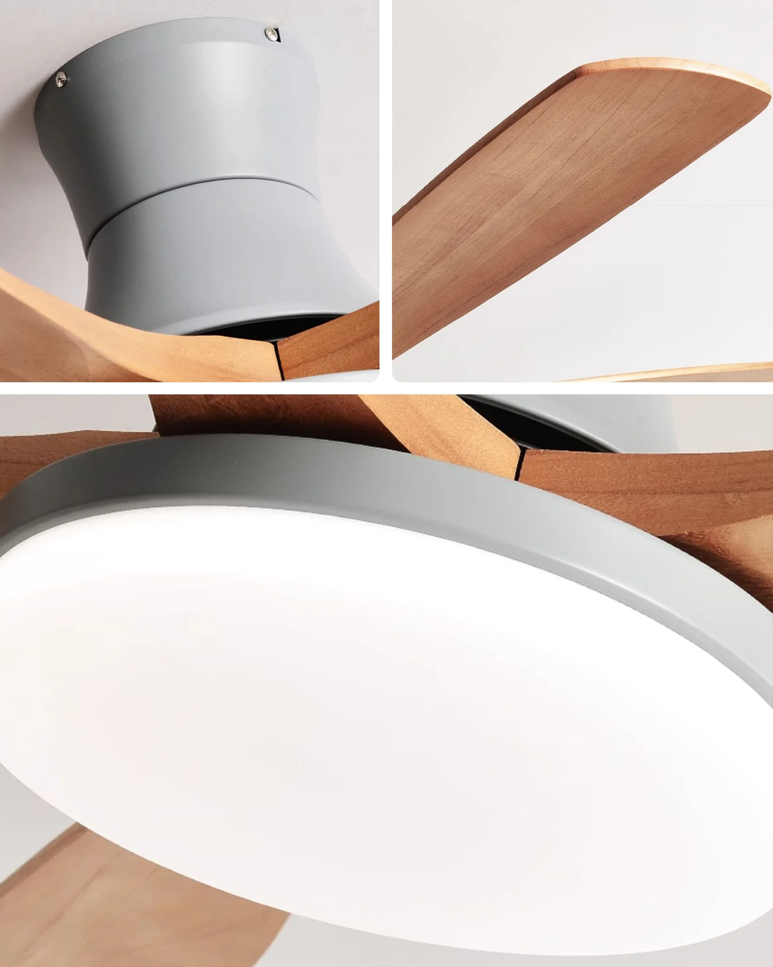 WOMO 5 Blade Low Profile Ceiling Fan Lamp - WM5208 - Image 10