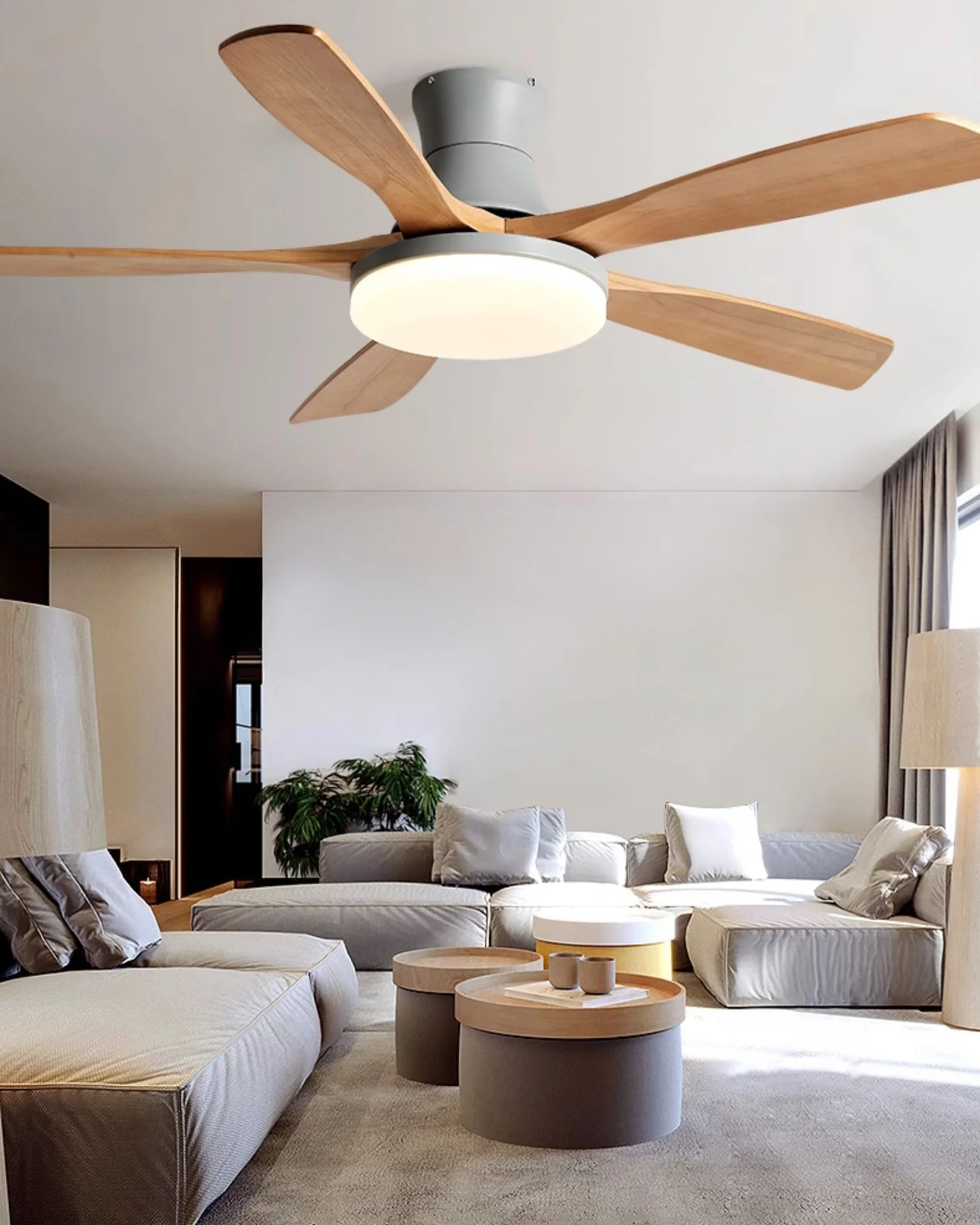 WOMO 5 Blade Low Profile Ceiling Fan Lamp - WM5208 - Image 14
