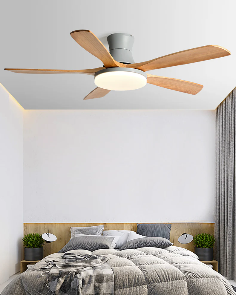 WOMO 5 Blade Low Profile Ceiling Fan Lamp - WM5208 - Image 6