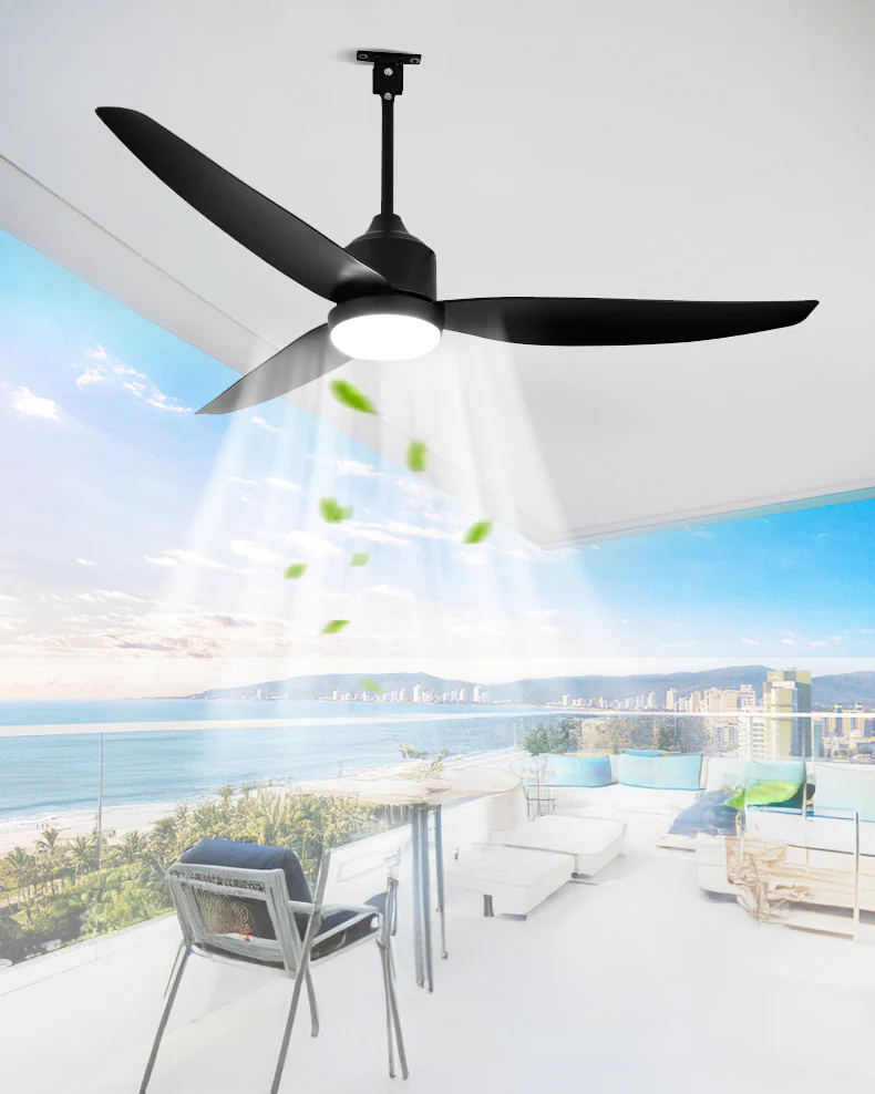 WOMO 52 inch Black Outdoor Ceiling Fan Lamp - WM5285 - Image 12