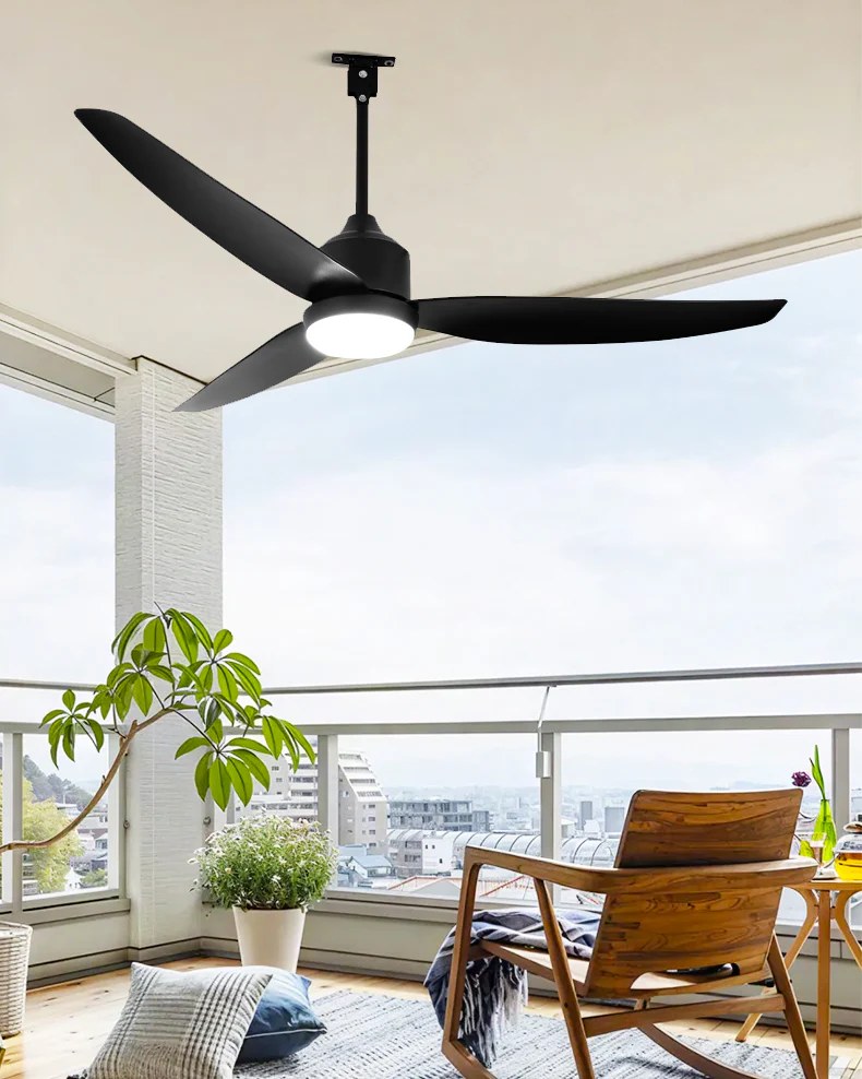 WOMO 52 inch Black Outdoor Ceiling Fan Lamp - WM5285 - Image 13