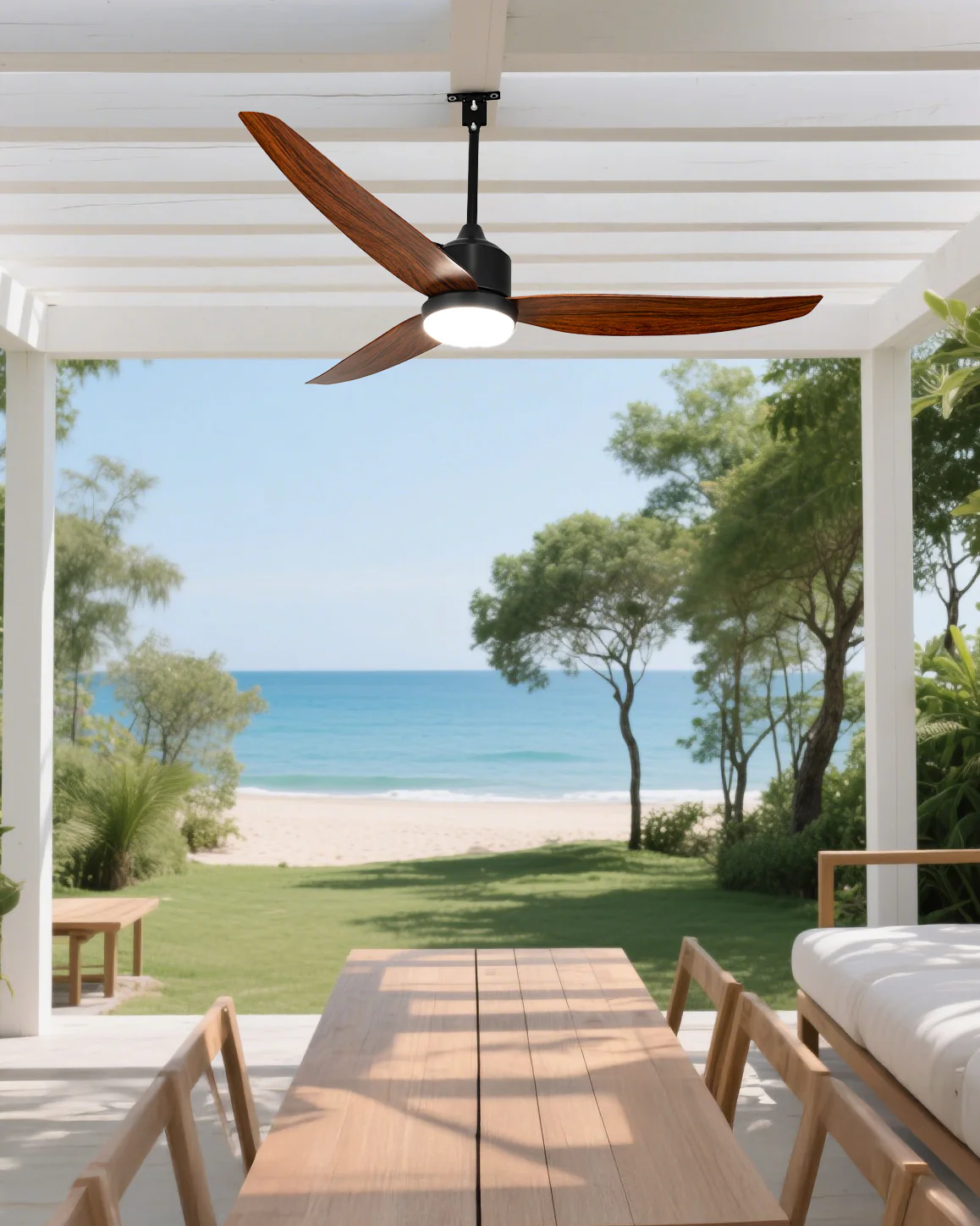 WOMO 52 inch Black Outdoor Ceiling Fan Lamp - WM5285 - Image 17