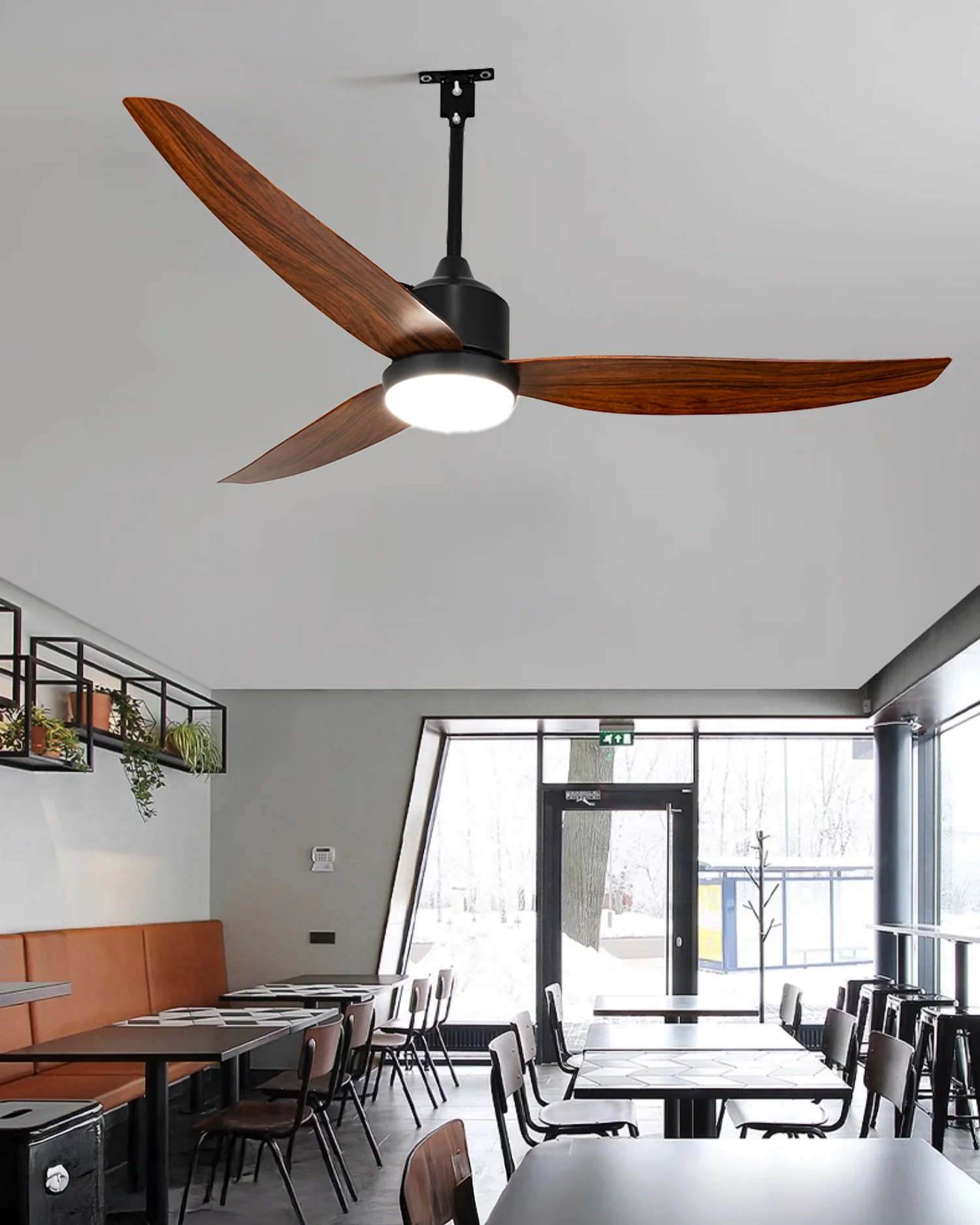 WOMO 52 inch Black Outdoor Ceiling Fan Lamp - WM5285 - Image 3