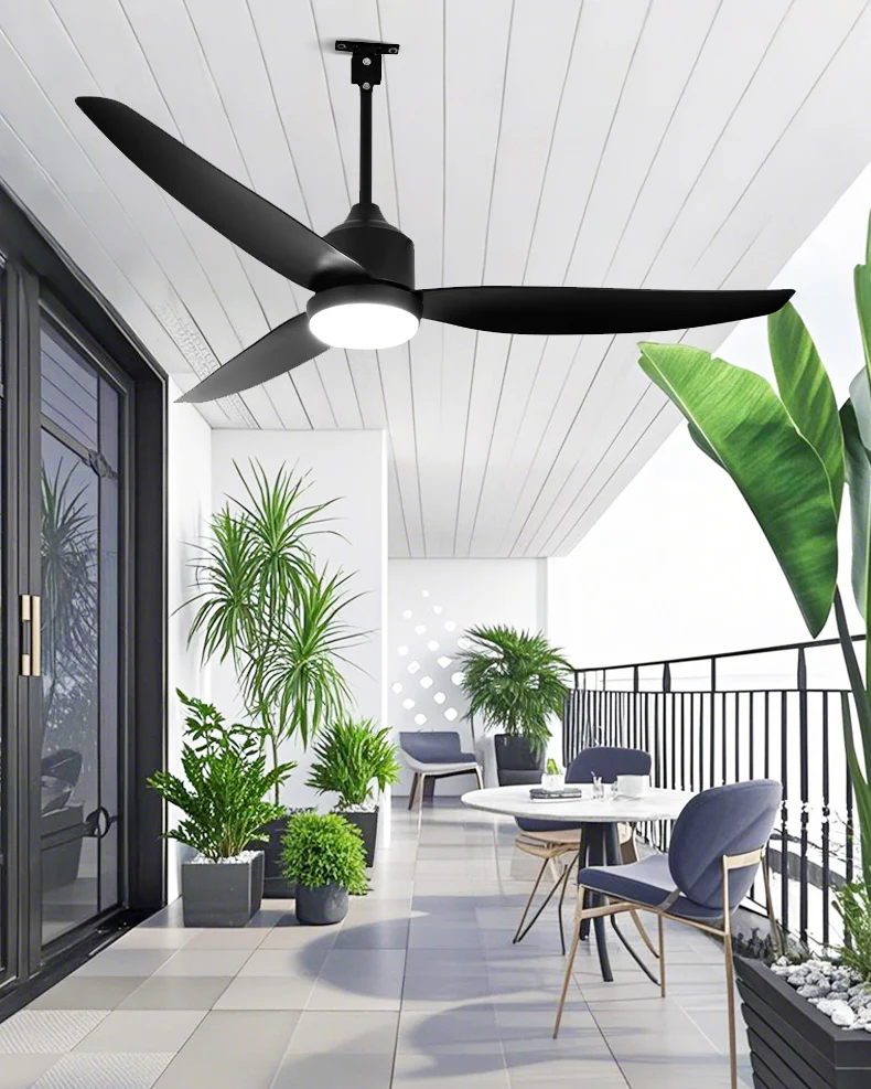 WOMO 52 inch Black Outdoor Ceiling Fan Lamp - WM5285 - Image 5