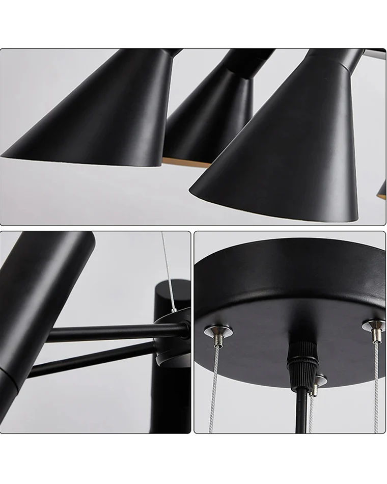 WOMO Adjustable 6 Light Cone Chandelier-WM2510 - Image 10