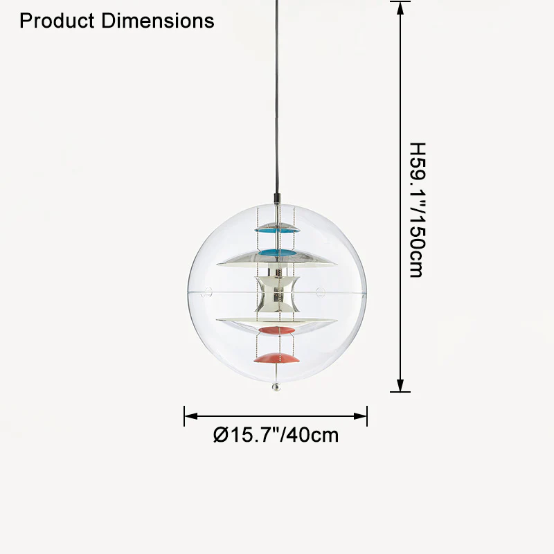 WOMO Acrylic Globe Pendant Light-WM2536 - Image 21