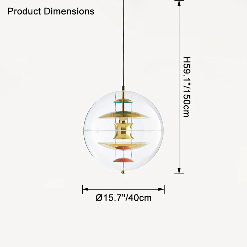 WOMO Acrylic Globe Pendant Light-WM2536 - Image 23